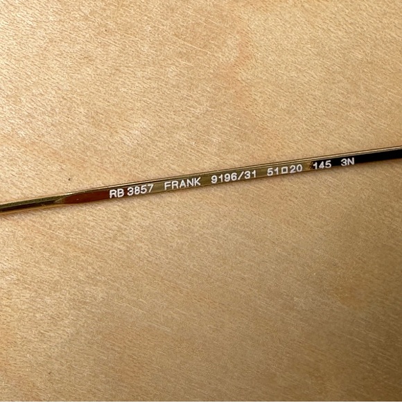 Ray-Ban RB3857 Frank 51-20 Gold and G-15 Green - Picture 6 of 16